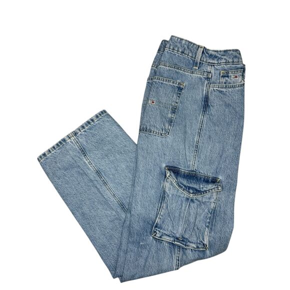 Tommy Hilfiger Women’s 6 Low Rise Wide Leg Baggy Cargo Jeans Relaxed Denim - Picture 9 of 9